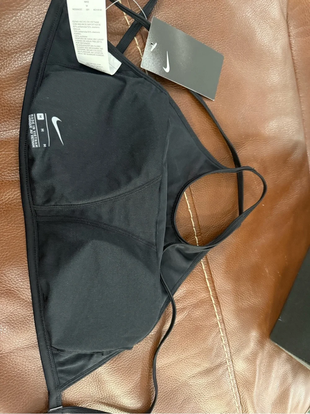 Nike Black Strappy Low-Impact Swim top